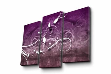 Dekorativ Canvasmålning 3 Delar - Flerfärgad - Inredning - Tavlor & posters - Canvastavla