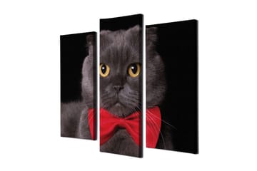 Dekorativ Canvasmålning 3 Delar - Flerfärgad - Inredning - Tavlor & posters - Canvastavla
