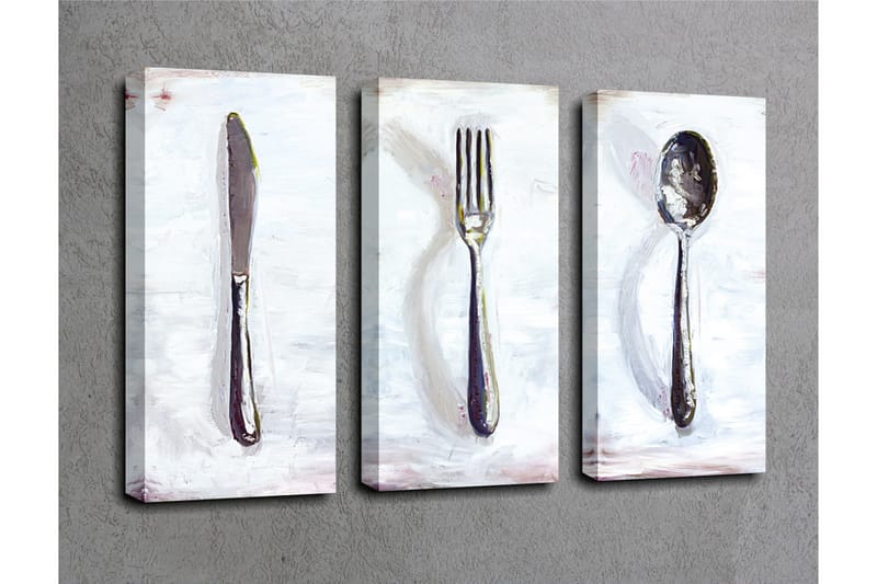 Dekorativ Canvasmålning 3 Delar - Flerfärgad - Inredning - Tavlor & posters - Canvastavla