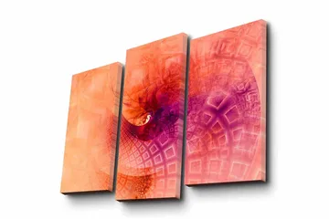 Dekorativ Canvasmålning 3 Delar - Flerfärgad - Inredning - Tavlor & posters - Canvastavla