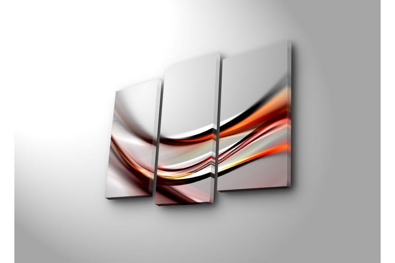 Dekorativ Canvasmålning 3 Delar - Flerfärgad - Inredning - Tavlor & posters - Canvastavla