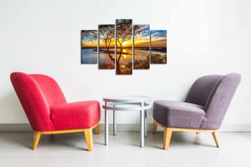 Dekorativ Canvasmålning 5 Delar - Flerfärgad - Inredning - Tavlor & posters - Canvastavla
