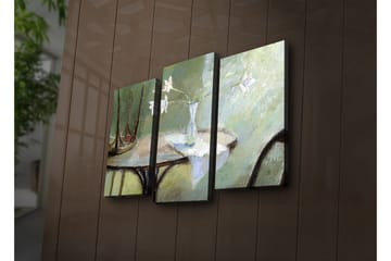 Dekorativ Canvasmålning LED-belysning 3 Delar - Flerfärgad - Inredning - Tavlor & posters - Canvastavla