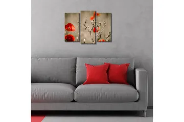 Dekorativ Canvasmålning LED-belysning 3 Delar - Flerfärgad - Inredning - Tavlor & posters - Canvastavla