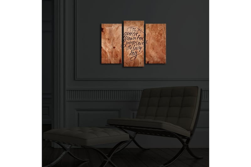 Dekorativ Canvasmålning LED-belysning 3 Delar - Flerfärgad - Inredning - Tavlor & posters - Canvastavla