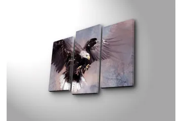 Dekorativ Canvasmålning LED-belysning 3 Delar - Flerfärgad - Inredning - Tavlor & posters - Canvastavla