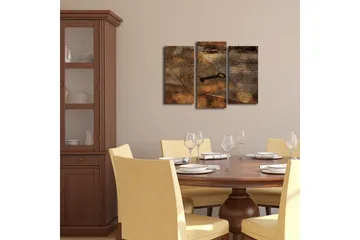 Dekorativ Canvasmålning LED-belysning 3 Delar - Flerfärgad - Inredning - Tavlor & posters - Canvastavla