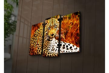 Dekorativ Canvasmålning LED-belysning 3 Delar - Flerfärgad - Inredning - Tavlor & posters - Canvastavla