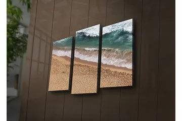 Dekorativ Canvasmålning LED-belysning 3 Delar - Flerfärgad - Inredning - Tavlor & posters - Canvastavla