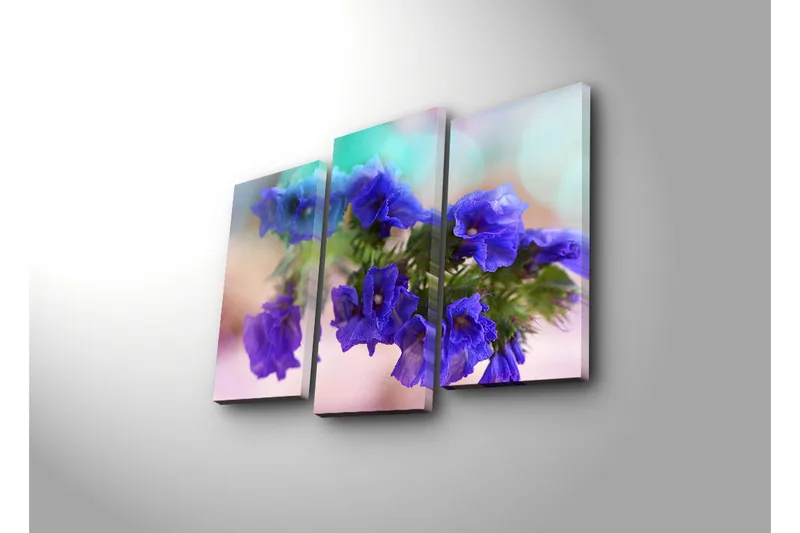 Dekorativ Canvasmålning LED-belysning 3 Delar - Flerfärgad - Inredning - Tavlor & posters - Canvastavla