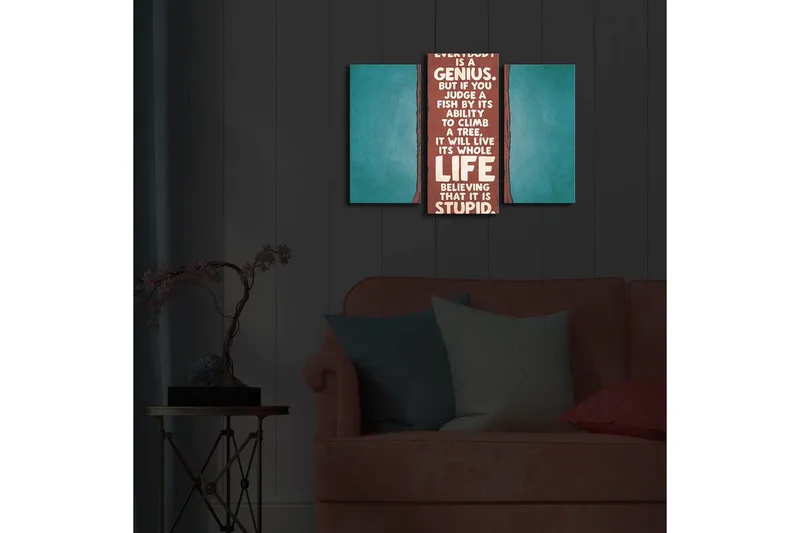 Dekorativ Canvasmålning LED-belysning 3 Delar - Flerfärgad - Inredning - Tavlor & posters - Canvastavla