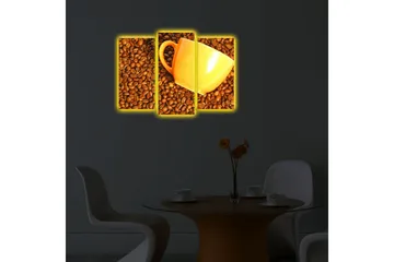 Dekorativ Canvasmålning LED-belysning 3 Delar - Flerfärgad - Inredning - Tavlor & posters - Canvastavla