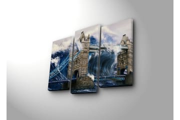 Dekorativ Canvasmålning LED-belysning 3 Delar - Flerfärgad - Inredning - Tavlor & posters - Canvastavla