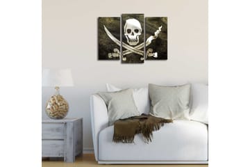 Dekorativ Canvasmålning LED-belysning 3 Delar - Flerfärgad - Inredning - Tavlor & posters - Canvastavla