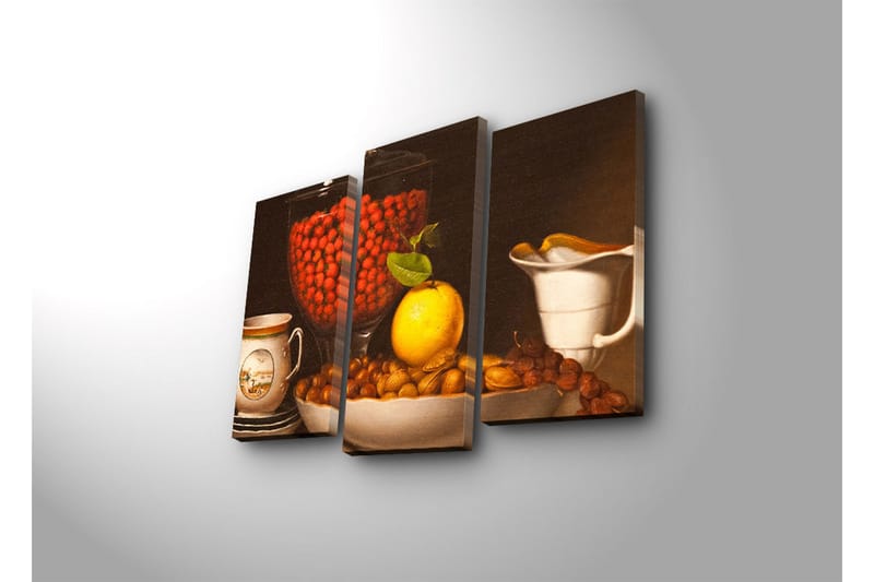 Dekorativ Canvasmålning LED-belysning 3 Delar - Flerfärgad - Inredning - Tavlor & posters - Canvastavla