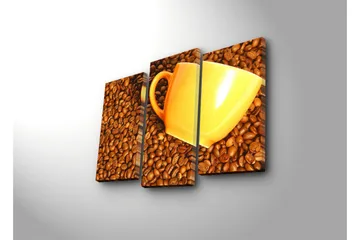 Dekorativ Canvasmålning LED-belysning 3 Delar - Flerfärgad - Inredning - Tavlor & posters - Canvastavla