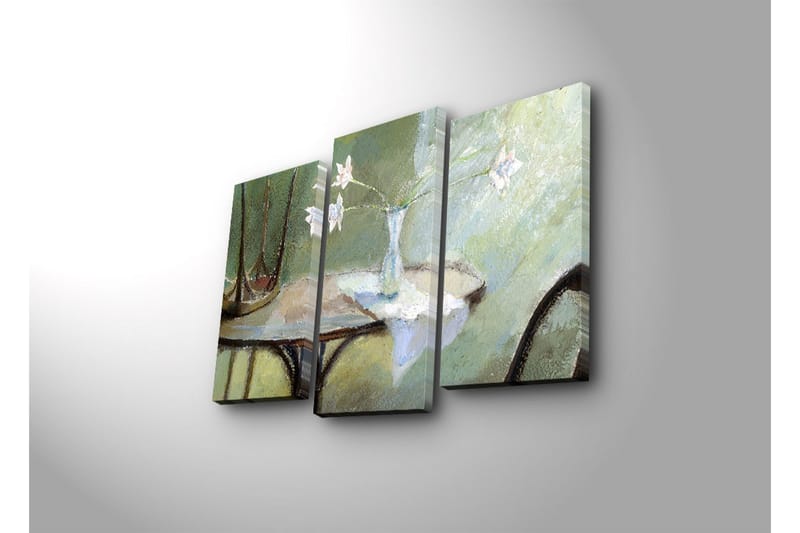 Dekorativ Canvasmålning LED-belysning 3 Delar - Flerfärgad - Inredning - Tavlor & posters - Canvastavla