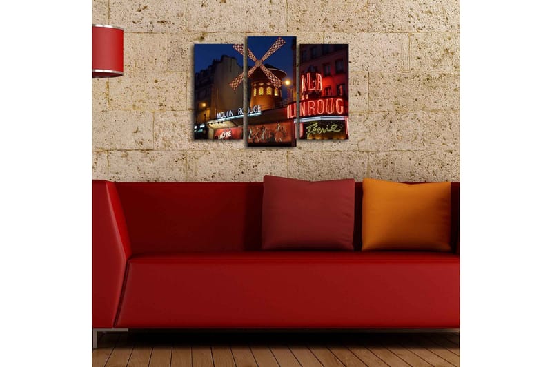 Dekorativ Canvasmålning LED-belysning 3 Delar - Flerfärgad - Inredning - Tavlor & posters - Canvastavla