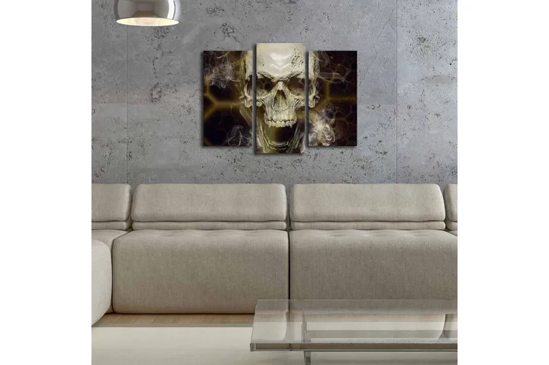 Dekorativ Canvasmålning LED-belysning 3 Delar - Flerfärgad - Inredning - Tavlor & posters - Canvastavla