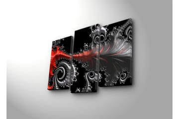 Dekorativ Canvasmålning LED-belysning 3 Delar - Flerfärgad - Inredning - Tavlor & posters - Canvastavla