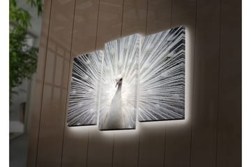 Dekorativ Canvasm ålning LED-belysning 3 Delar - Flerfärgad - Inredning - Tavlor & posters - Canvastavla