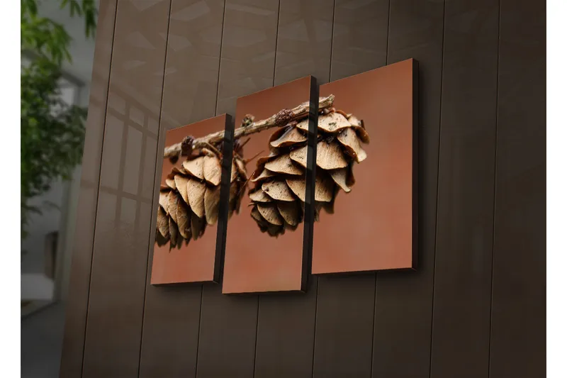 Dekorativ Canvasmålning LED-belysning 3 Delar - Flerfärgad - Inredning - Tavlor & posters - Canvastavla