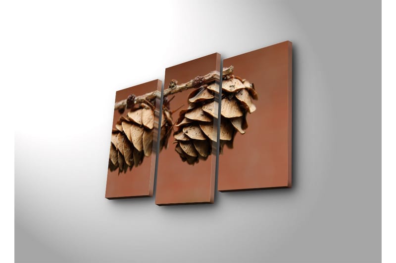 Dekorativ Canvasmålning LED-belysning 3 Delar - Flerfärgad - Inredning - Tavlor & posters - Canvastavla