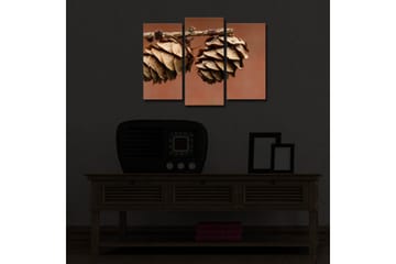 Dekorativ Canvasmålning LED-belysning 3 Delar - Flerfärgad - Inredning - Tavlor & posters - Canvastavla