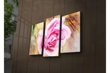 Dekorativ Canvasmålning LED-belysning 3 Delar - Flerfärgad - Inredning - Tavlor & posters - Canvastavla