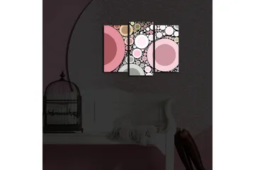 Dekorativ Canvasmålning LED-belysning 3 Delar - Flerfärgad - Inredning - Tavlor & posters - Canvastavla