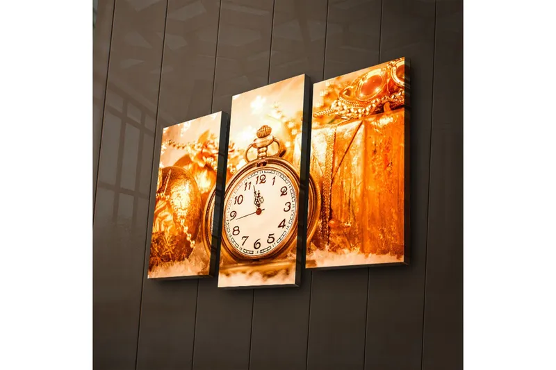 Dekorativ Canvasmålning LED-belysning 3 Delar - Flerfärgad - Inredning - Tavlor & posters - Canvastavla