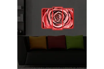 Dekorativ Canvasmålning LED-belysning 3 Delar - Flerfärgad - Inredning - Tavlor & posters - Canvastavla