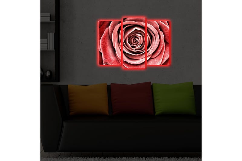 Dekorativ Canvasmålning LED-belysning 3 Delar - Flerfärgad - Inredning - Tavlor & posters - Canvastavla