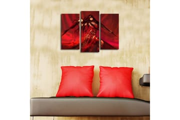 Dekorativ Canvasmålning LED-belysning 3 Delar - Flerfärgad - Inredning - Tavlor & posters - Canvastavla