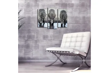 Dekorativ Canvasmålning LED-belysning 3 Delar - Flerfärgad - Inredning - Tavlor & posters - Canvastavla