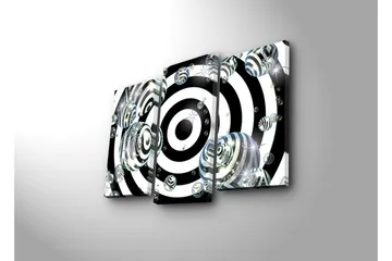 Dekorativ Canvasmålning LED-belysning 3 Delar - Flerfärgad - Inredning - Tavlor & posters - Canvastavla