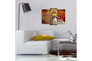 Dekorativ Canvasmålning LED-belysning 3 Delar - Flerfärgad - Inredning - Tavlor & posters - Canvastavla