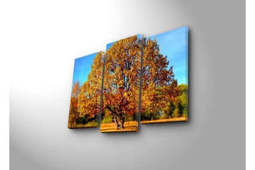 Dekorativ Canvasmålning LED-belysning 3 Delar - Flerfärgad - Inredning - Tavlor & posters - Canvastavla