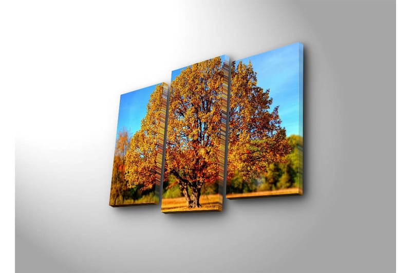 Dekorativ Canvasmålning LED-belysning 3 Delar - Flerfärgad - Inredning - Tavlor & posters - Canvastavla