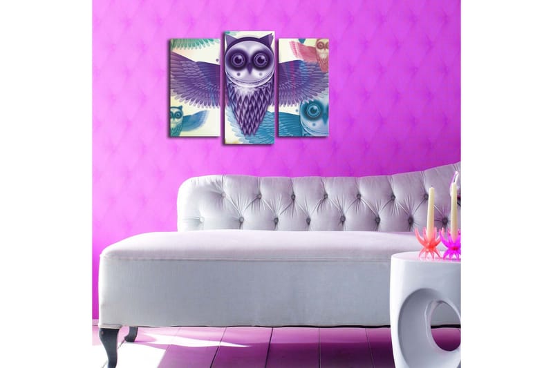 Dekorativ Canvasmålning LED-belysning 3 Delar - Flerfärgad - Inredning - Tavlor & posters - Canvastavla