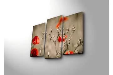 Dekorativ Canvasmålning LED-belysning 3 Delar - Flerfärgad - Inredning - Tavlor & posters - Canvastavla