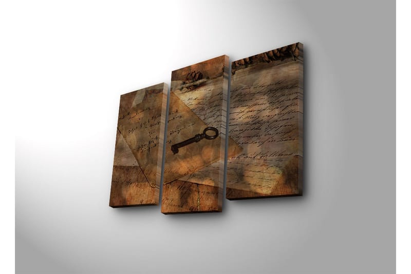 Dekorativ Canvasmålning LED-belysning 3 Delar - Flerfärgad - Inredning - Tavlor & posters - Canvastavla