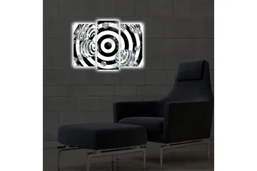 Dekorativ Canvasmålning LED-belysning 3 Delar - Flerfärgad - Inredning - Tavlor & posters - Canvastavla