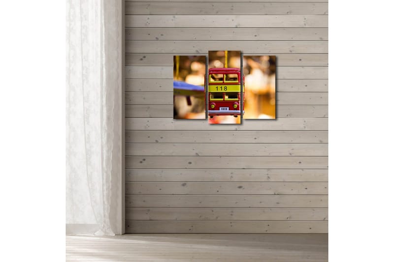 Dekorativ Canvasmålning LED-belysning 3 Delar - Flerfärgad - Inredning - Tavlor & posters - Canvastavla