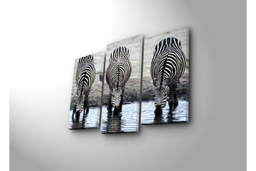 Dekorativ Canvasmålning LED-belysning 3 Delar - Flerfärgad - Inredning - Tavlor & posters - Canvastavla