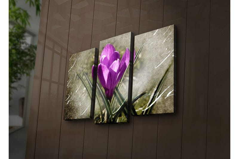 Dekorativ Canvasmålning LED-belysning 3 Delar - Flerfärgad - Inredning - Tavlor & posters - Canvastavla