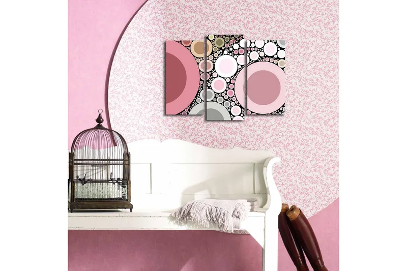 Dekorativ Canvasmålning LED-belysning 3 Delar - Flerfärgad - Inredning - Tavlor & posters - Canvastavla