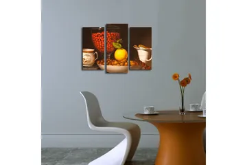 Dekorativ Canvasmålning LED-belysning 3 Delar - Flerfärgad - Inredning - Tavlor & posters - Canvastavla