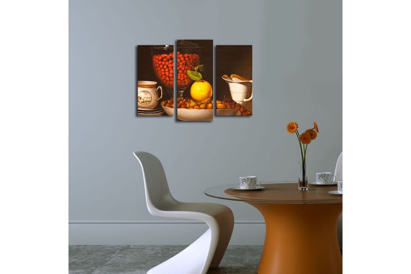 Dekorativ Canvasmålning LED-belysning 3 Delar - Flerfärgad - Inredning - Tavlor & posters - Canvastavla