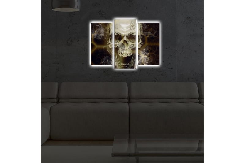 Dekorativ Canvasmålning LED-belysning 3 Delar - Flerfärgad - Inredning - Tavlor & posters - Canvastavla